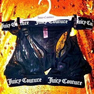 Juicy Couture mesh braletter & panty set L